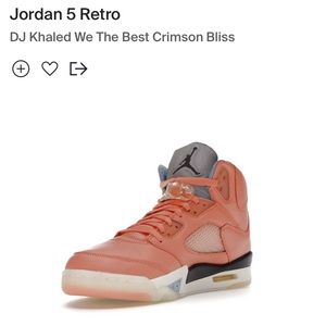 Men's Air Jordan 5 X Dj Khaled Shoes In Pink, size 6.5